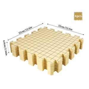 TEMU 4개입 ONBAGLST 뜨개질 & 코바늘 뜨개용 블로킹 매트 | 바늘질 또는 코바늘용 격자 블로킹 보드, 실 공예 프로젝트용 휴대용 폼 매트, 재봉 보관 | 공예 보드 - 초보자 및 선물 프로젝트에 적합한 회색|뜨개실