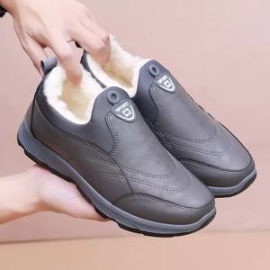 TEMU 남성 겨울 발수방한 슬립온 발편한 미끄럼방지 남성 스니커즈 털 신발 방한화 남성 겨울 신발 남성 운동화 남성 단화 남성방한화 남자 털신발 남자털운동화 2028|운동화|신발|남자운동화