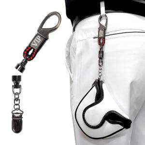 TEMU 골프 자석 퍼터키퍼 퍼터커버 홀더 골프용품 필드용품 퍼터집게 라운딩용품, 블랙+레이져각인, 1개