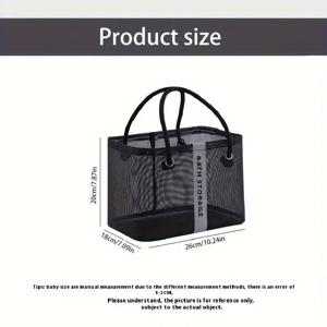 TEMU 접이식 메쉬 샤워 캐디 - 강력한 부하 견뢰성, 공간 절약형 주최자, 화장품, 샴푸, 비누 및 화장품을 위한 휴대용 욕실 보관 바구니, 이상적인 크리스마스/할로윈 선물 장식, 욕실 주최자 및 보관|캐디백