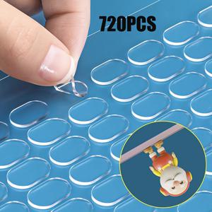 TEMU 강력 양면 탈착식 접착 퍼티 - 잔여물 없음, 벽, 포스터, 피규어, 풍선, 공예품에 강력한 접착력 - 가정, 사무실, 교실, 행사용 투명 점착 도트 - 플라스틱, 나무, 금속 표면 호환 - 걸이용으로 적합