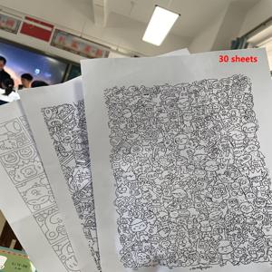 TEMU 드로잉 연습용 트레이싱 용지 30매 세트 | 휴식 시간에 휴가를 즐기고 휴식을 취하는 성인을 위해 적합, 친구에게 이상적, 종이 재질
