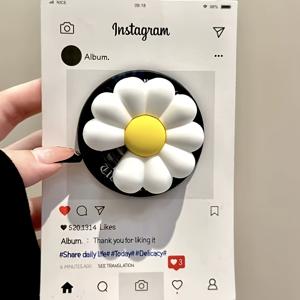 TEMU MagSafe 폰용 자석 실리콘 데이지 스탠드 | 강력한 접착력, 데스크탑 사용을 위한 접이식 디자인