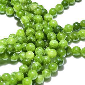 TEMU XULIN 그린 페리도트 비즈 6mm 62개, 8mm 47개, 10mm 38개 - 천연석 주얼리 제작, 팔찌, 목걸이 및 귀걸이 제작에 적합