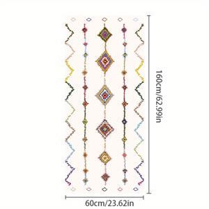 TEMU 리빙룸 소파 커피 테이블 집 현관 복도 발코니 창문 봄 장식 선물용 1개 모로코 스타일 러그, 민속 스타일 침대 옆 카펫, 스타일 바닥 매트