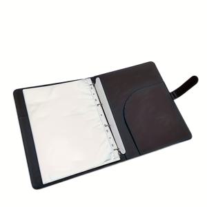 TEMU 프로페셔널 A4 인조 가죽 폴더 - 40포켓 헤비듀티 비즈니스 패드폴리오, 블랙 컨퍼런스 바인더, 플라스틱 포켓 페이지, 변호사, 회계사, 정리용