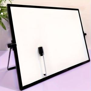 TEMU 양면 자석 데스크탑 사무실 학습 메시지 홀더 소형 화이트보드, 회전식 자석 쓰기 표면이 있는 가정용 쓰기 보드