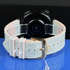 TEMU 7/6/5/4 40mm 44mm 5 Pro 6 Classic, 45mm 47mm 및 화웨이 스마트워치 GT 9 /E Huami에 적합한 20mm 22mm 우아하고 반짝이는 스트랩