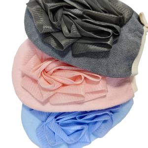 TEMU 3개, 2-in-1 피부 친화적인 플로럴 향기, 목욕 공 목욕 장갑, 양면 스파 스크럽 타월, 각질 제거, 욕실 액세서리, 향신료 없음