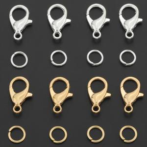 TEMU 920개/박스 골드+실버 DIY 주얼리 클라스프 & 링 세트, 120개의 합금 랍스터 클라스프 포함, 800개의 점프 링, DIY 주얼리 만들기 액세서리에 적합, 수제 비즈링, 스페이서 비즈, 목걸이 연결 링크, 팔찌 및 발찌 커넥터, 귀걸이 오프닝, 가방 장식 체인 커넥터, 휴대폰 키체인 클로저 링 등