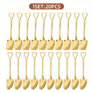 TEMU 「20개 스테인리스 수박 스쿱 세트｜창의적인 디저트 숟가락｜야외 피크닉 캠핑 과일 삽｜식품 등급 내구성｜커피숍 레스토랑 가정용｜주방 필수품」