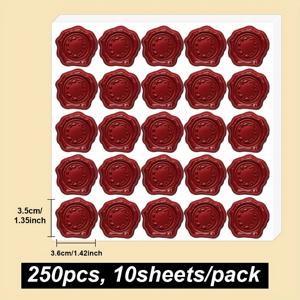 TEMU 개인 맞춤 왁스 밀봉 봉투 및 선물 장식을 위한 250개 스티커 팩|실링왁스