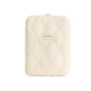 TEMU 멀티 컬러 퀼팅 전자 제품 정리 케이스 | iPad Pro/Air, MacBook, 추가품, 문서, 휴대폰, 케이블을 위한 다중 포켓 수납 | 폴리에스터, 핑크 그레이 타프 블루 - Baglemon