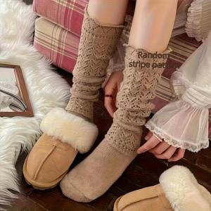 TEMU 2개 겨울 여성용 니하이 및 쇄하이 따뜻한 다리 보호대 | 부드럽고 편안함, 레이스 홀아웃 모양 쉬폰, 추운 날씨에 드레스, 스커트 및 부츠에 적합, 겨울 양말에 이상적, 브랜드: VISION|여성원피스|쉬폰원피스