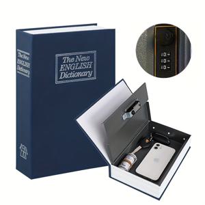 TEMU 휴대용 비밀 보관함. 비밀번호 잠금 장치가 있는 이 튼튼한 금속 보관 상자에서는 귀중품, 보석, 시계, 여권을 안전하게 보관할 수 있습니다. 가정 및 사무실에서 사용하기에 믿을 수 있는 분실 보관함으로 사용할 수 있습니다.