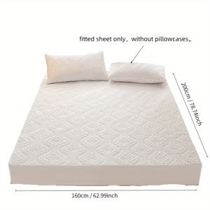TEMU 1개 침대 커버. 미끄럼 방지. 매트리스 보호 커버. 단색. .