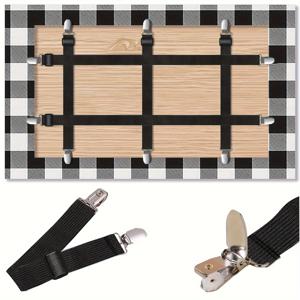 TEMU 테이블보 고정용 5개 조절 가능 탄성 클립, 실내외 사용에 적합. 두꺼운 테이블, 벤치에 이상적이며 파티, 레스토랑, 캠핑 및 RV에 완벽합니다.