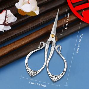 TEMU 1PC 양손잡이 스테인리스 스틸 재봉 가위 - 빈티지 스타일 재단 가위, 직물, 자수, 바느질, 예술 및 공예 - 18세 이상 학생 및 DIY 애호가에게 이상적