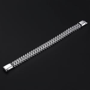 TEMU 패셔너블 남녀 공용 인기 304 스테인리스 스틸 직조 이중 열린 양면 드래곤 뼈 자석 걸쇠 팔찌, 중동 쿠바 링크 티타늄 304 스테인리스 스틸 주얼리, 캐주얼 바캉스 반지, 남편/친구 선물