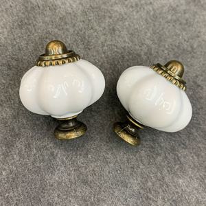 TEMU 단색 소형 호박 모양 서랍 손잡이 2개 세트, 유럽 스타일 디자인, 미국 가구용 단일 구멍