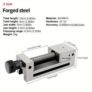 TEMU 2인치 고정밀 직각 바이스 공구강 헤드 클램프 수동 조 바이스 그라인더 고정 장치