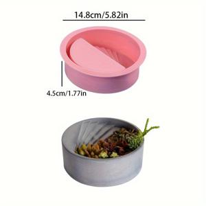 TEMU 실리콘 몰드 - 원형 계단 모양 화분, 콘크리트 용기 몰드, 시멘트 다육 식물 화분, 레진 몰드, 석고 화분 장식 몰드