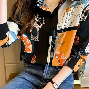 TEMU 컬러풀 체크 롱슬리브 셔츠