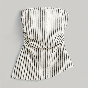 TEMU 여성용 봄/여름 시스루 텍스처 프린트 슬릿 헴 캐미솔 탑