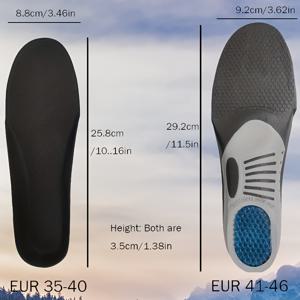 TEMU 두꺼운 통기성 냄새 방지 스포츠 신발 깔창, 지지력 제공, 꼬임 방지 보호, 충격 흡수, 미끄럼 방지, 농구 경기 성능 향상