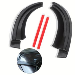 TEMU 1세트 업그레이드된 빗물 채널 확장, 지붕 하드탑 빗물 채널 분배기, 2018-2024년형 JEEP Wrangler JL4XE & Gladiator JT용 빗물 방향 조절기, 외부 액세서리, 블랙