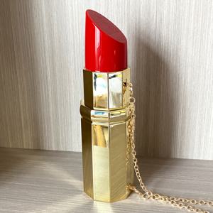 TEMU 1pc 골든 PVC 립스틱 크로스바디 가방, 끈이 분리 가능한 반짝이는 저녁 클러치, 자기 닫힘, 폴리에스터 안감, 단색 휴가 스타일 메신저 가방, 여성용 저녁 가방, 결혼식, 파티 및 공식 행사용 파티 액세서리, 간단한 우아한 디자인, 반짝이는 마감