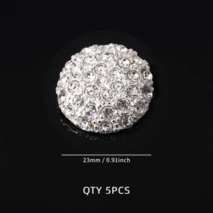 TEMU 장식 메탈 버튼 5개, 고급스러운 원형 버튼, 코트 및 재킷용 다용도 장식 버튼, 18mm 및 23mm로 제공