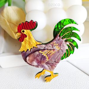 TEMU 스타일리시 핸드메이드 아크릴, 레트로 스타일 브로치, 스카프와 재킷에 완벽한 우아한 패션 액세서리