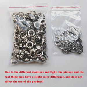 TEMU 세트 100개 스테인리스 스틸 아일렛 와셔 포함 - 10mm 퀵 릴리스 와셔 아일렛, 아연 도금 금속 아일렛, 배너, 포스터, 천, 가죽 및 벨트에 적합.|패브릭포스터