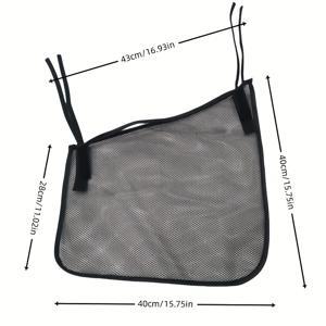 TEMU 사이드 스트랩 유모차 보관 액세서리 - 범용 유모차 정리함 - 메쉬 카고 넷으로 유모차 보관 - 미끄럼 방지, 조절 가능한 어깨 끈 - 블랙
