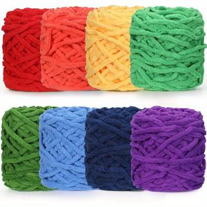 TEMU 8롤의 눈꽃 셀리 야름, 크로셰용으로 사용되는 부드러운 두꺼운 푹신한 야름, 손수직으로 사용되는 큰 두꺼운 눈꽃 셀리 야름 담요 플러시, 뜨개질 수직 DIY 공예 스웨터 스카프 장갑 샤울, 각 롤 100.7 야드