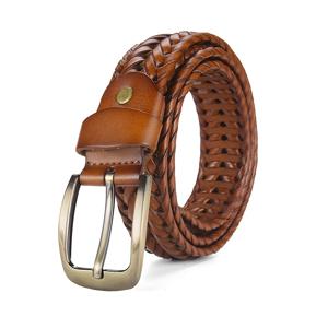 TEMU 남성용 핀 버클 벨트, 핸드메이드 빈티지 스타일 패션 벨트, 캐주얼 웨어용 노홀 팬츠 스트랩