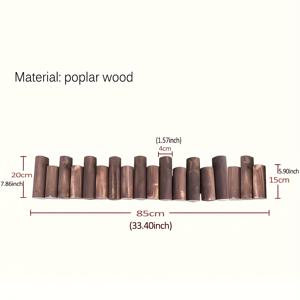 TEMU 고품질 카본화 목재 정원 울타리 - 실내 및 실외 공간용 러스티 자연 목재 스타일, 플랜터, 파티오, 및 야드용으로 이상적, 내구성 및 날씨에 내성을 갖추고 있으며, 야드 울타리 | 러스티 데코 | 내구성 있는 구조, 정원 울타리