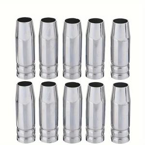 TEMU 유럽식 MIG 용접 총 머리용 15AK 가스 노즐 10개, MB NBC MIG 용접 토치 보호 컵, 배터리 없이 가스 방지 용접 총 커버