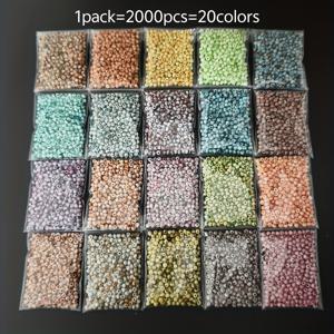 TEMU 3mm 2000개 20색, 피카소 유리 시드 비즈, 수제 주얼리 제작, 직조 디자인, 주얼리 제작 키트에 적합