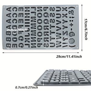 TEMU 1개 소형 실리콘 레터 몰드 | 초콜릿 사탕 및 주얼리 키체인 캐스팅 몰드, 대형 투명 에폭시 레진 공예 용품 (레터용)