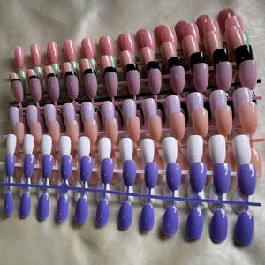 TEMU 120개 혼합 색상 5가지 음영 발레 스타일 пресс온 네일, 여성용 솔리드 풀커버 인조네일, 데일리웨어용, 유광 마감, 탈부착식 인조손톱, 휴일 파티, 데일리웨어, 친구 모임에 적합