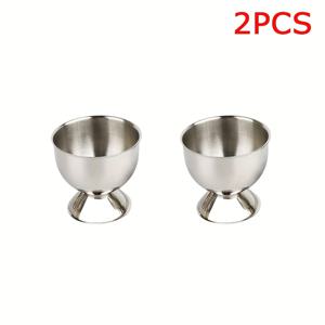 TEMU 스테인리스 스틸 소재의 고급스러운 에그 컵 및 트레이 세트 (2/9/12개), 낙하 방지 및 청소 용이, 부드럽게 삶은 계란 디스플레이 랙, 유럽식 레스토랑 장식 및 주방용품에 적합