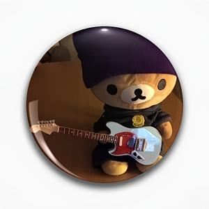 TEMU 2025년 신상 트렌디 창의적인 개인 맞춤 기타 귀여운 곰돌이 패션 브로치, 남녀공용 스타일, 친구, 반 친구, 동료를 위한 옷, 모자, 백팩용 만화 장식, 모든 행사를 위한 재미있는 선물