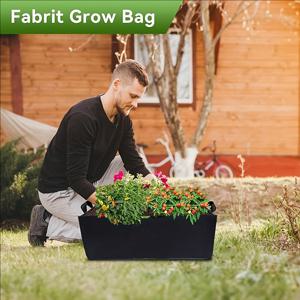 TEMU 손잡이 달린 식물 재배 가방, 튼튼한 검정색 직사각형 원단 재배 상자, 야채, 감자, 양파 재배에 적합, 내구성이 뛰어나고 통기성이 좋은 원단으로 제작, 실내 및 실외에서 사용 가능