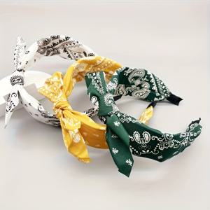 TEMU 3개 세트 여성용 빈티지 리본 헤어밴드 - 솔리드 컬러 헤어 액세서리, 데일리웨어, 파티, 웨딩, 프롬, 데이 스타일링에 적합 - 우아한 헤어 밴드