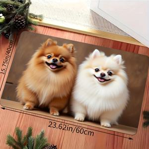 TEMU 귀여운 작은 강아지 러그, 두께 0.47인치, 부드럽고 두꺼움, 욕실, 주방, 거실, 침실, 실내 현관에 적합, 세탁기 사용 가능, 장식 러그, 실내 카펫