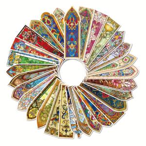 TEMU 바로크 교회 모양의 30개의 책갈피, 노트북 및 플래너 장식에 완벽, 학생 및 책 애호가를 위한 노트 기록 및 페이지 마킹에 이상적