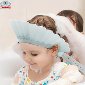 TEMU 샴푸 캡, 유아용 조절식 방수 목욕 캡, 목욕용 햇빛 가리개 모자 (접이식 스타일, 핑크/블루/화이트 색상)