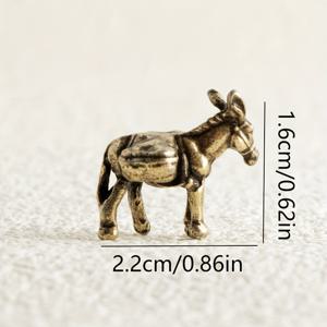 TEMU 미니어처 구리 당나귀 조각상 - 핸드페인팅 스타일 미니 당나귀 피규어, 수집가를 위한 미니어처 동물 조각, 테이블탑 장식, 선반 디스플레이 또는 휴일 선물 (리얼리스틱 미니 당나귀 조각상) - 내구성 있는 구리 아트 피스